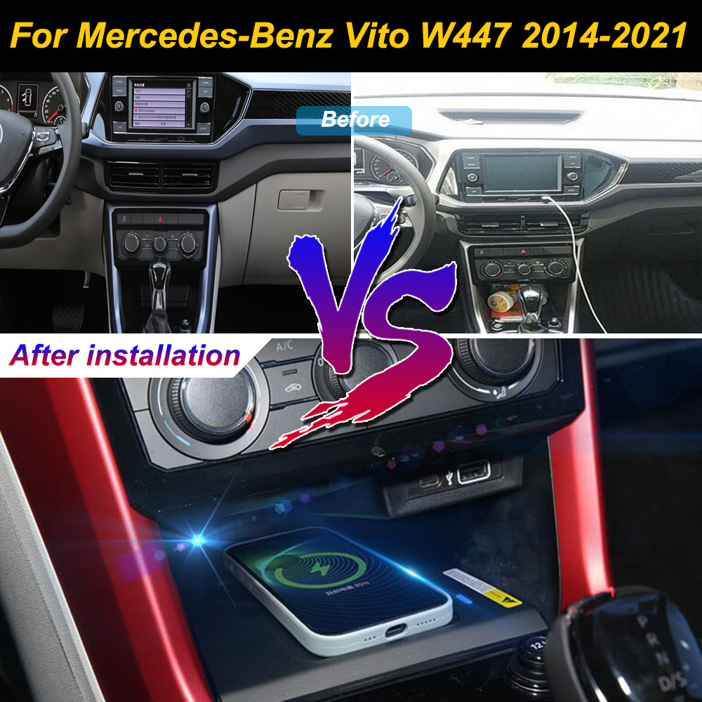 Wireless Car Charger Mount Fast Charging - Voor Volkswagen T-CROSS Tacqua 2019-2022 Auto