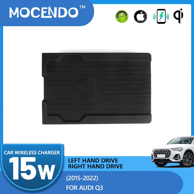 Wireless Car Charger Mount Fast Charging - Draadloze autolader 15W snellaadpad voor Audi