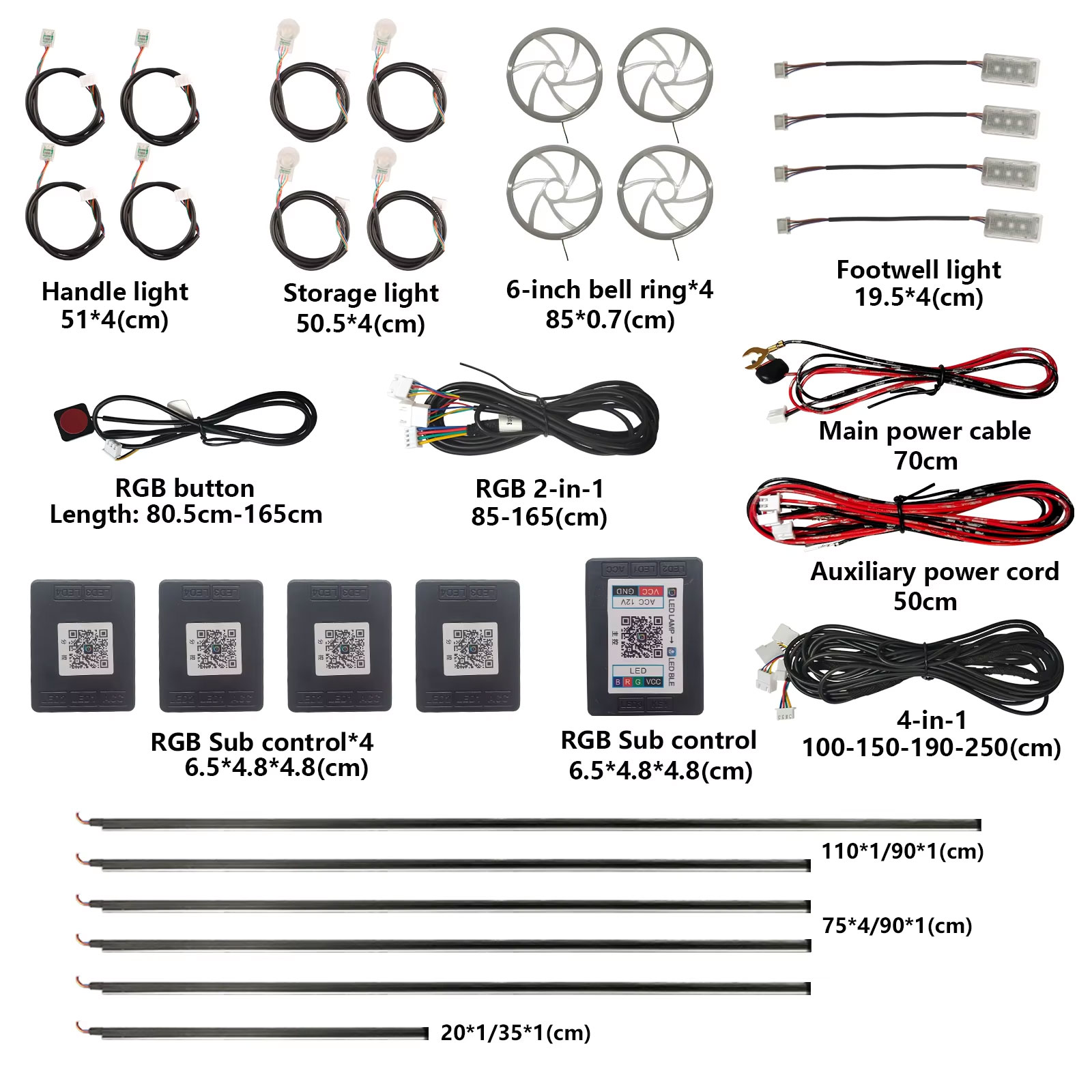 Led Ambient Interior Car Lights App Control - Voor Ambient Lights App Universeel automodel