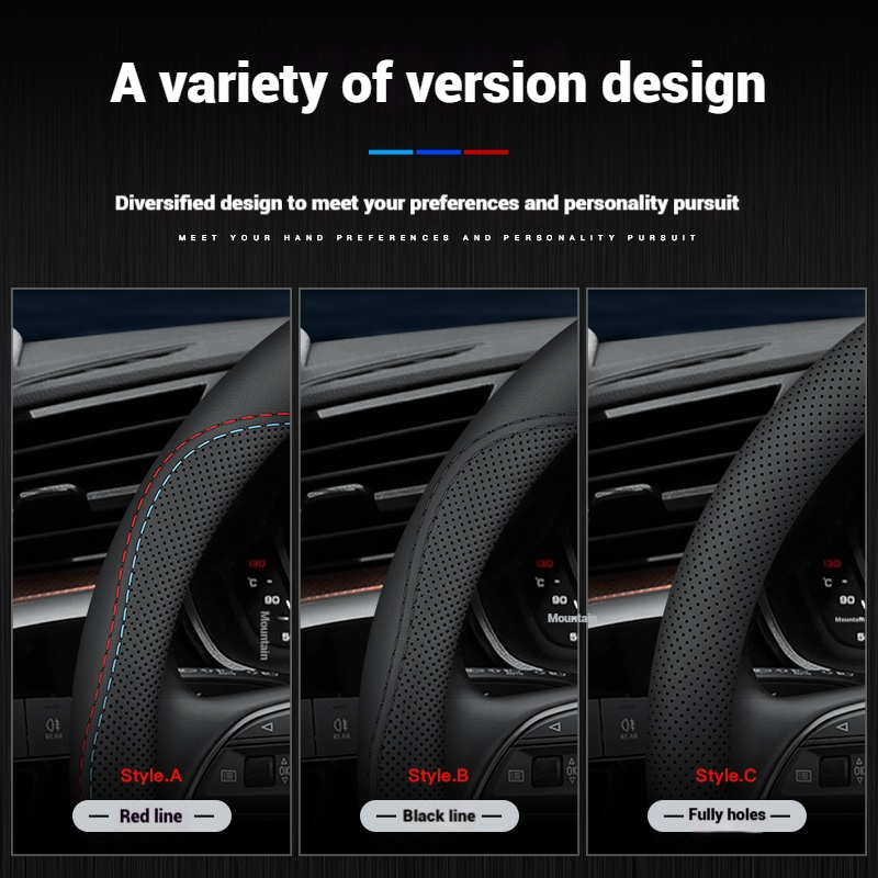 Leer Ademend Auto Stuurhoes An - Car Steering Wheel Cover Anti Slip Breathable recensie en prijs