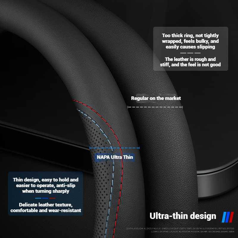 Leer Ademend Auto Stuurhoes An - Car Steering Wheel Cover Anti Slip Breathable recensie en prijs