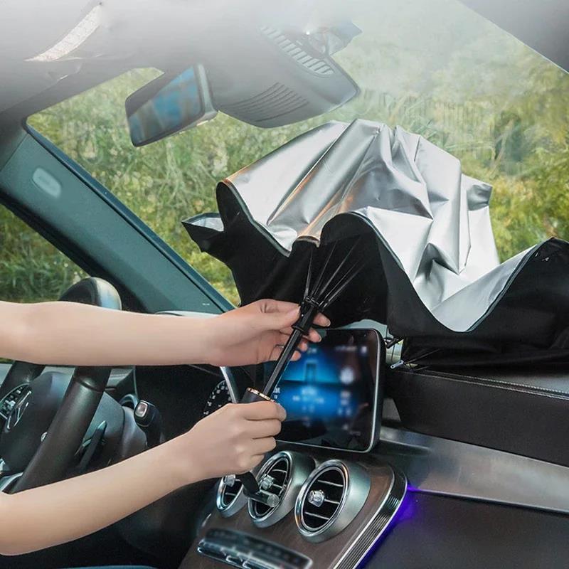 Multifunctionele, handige, opv - Car Sunshade Windshield Umbrella Foldable recensie en prijs