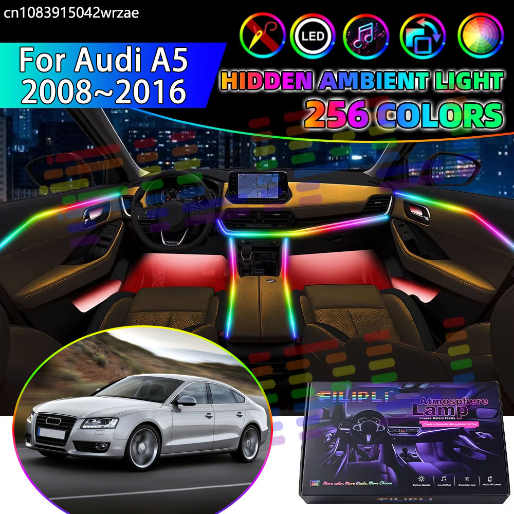 Voor Audi A5 2008~2016 8T 8F M - Led Ambient Interior Car Lights App Control recensie en prijs