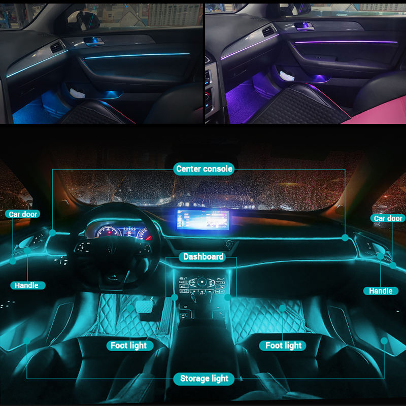 LED Auto Voetruimte Sfeerverli - Led Ambient Interior Car Lights App Control recensie en prijs