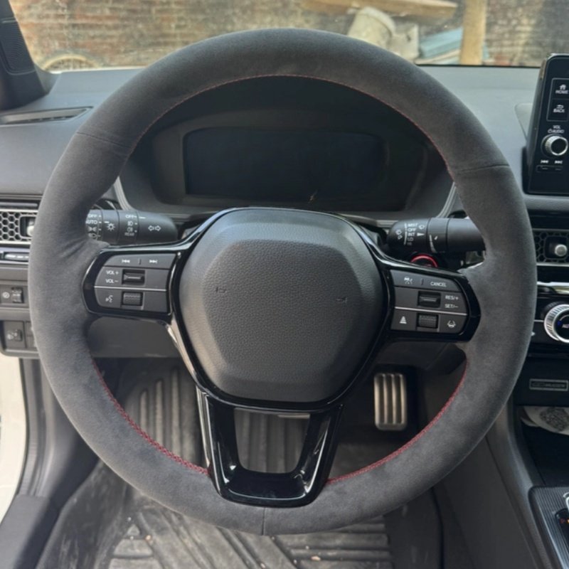 Custom Hand-gestikt Zwart Suèd - Car Steering Wheel Cover Anti Slip Breathable recensie en prijs